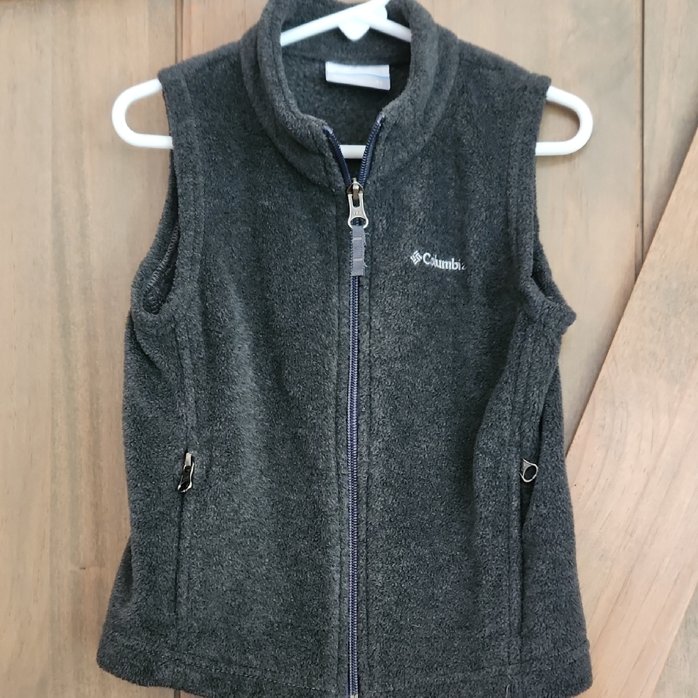 Columbia 4t Charcoal Fleece Zippered Vest